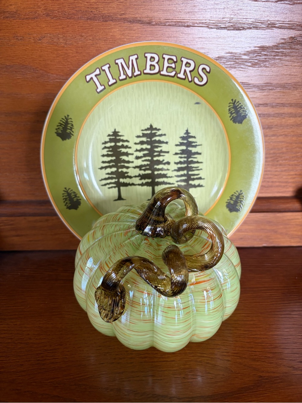Hand blown Art Glass Pumpkin